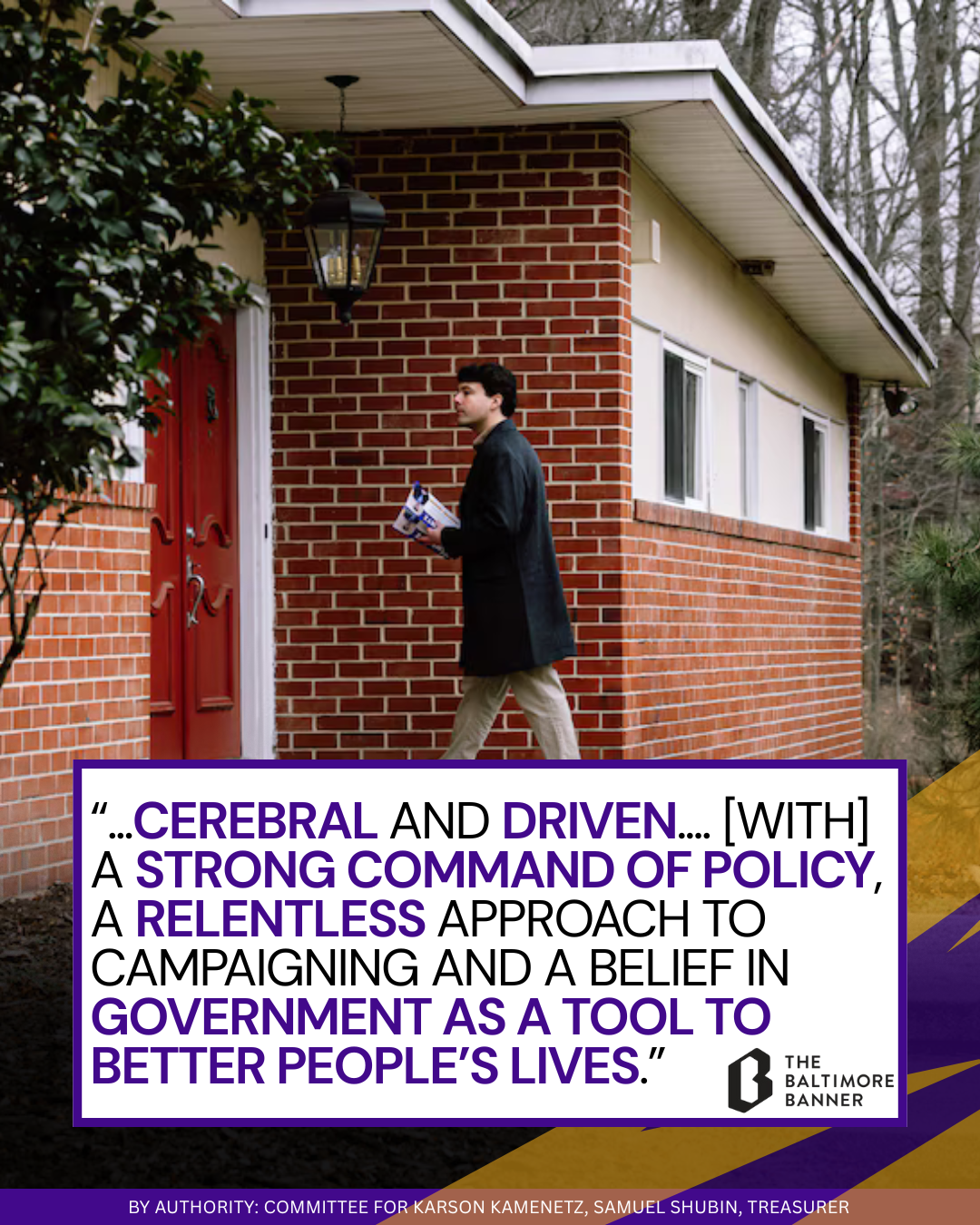 Karson’s Campaign Profile in The Baltimore Banner